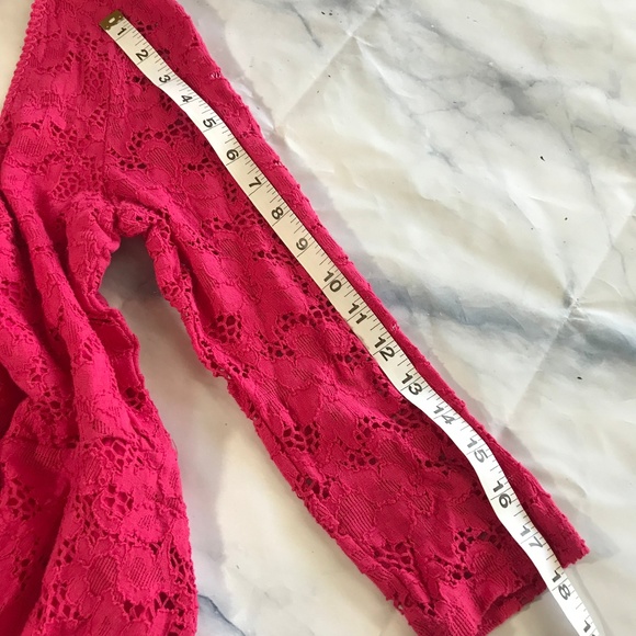 Free People Hot Pink Lace Rose Garden Dress - Picture 5 of 7